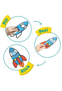 Copertă produs Set creativ Imagimake Floximos, stickere pentru fereastră - Rachetă