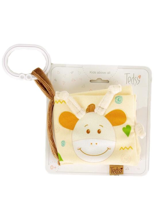 Copertă produs Carte de pluș cu activități Tedsy Girafă, 10 cm - gallery big 1