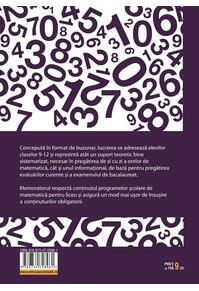 Copertă produs Memorator de matematică pentru clasele IX-XII