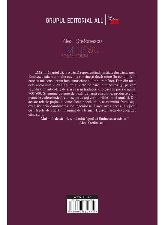Copertă produs Eminescu, poem cu poem - gallery big 2