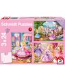 Copertă produs Puzzle Schmidt: Prințese din basme, set de 3 puzzle-uri x 24 piese + cadou: poster - thumb 1