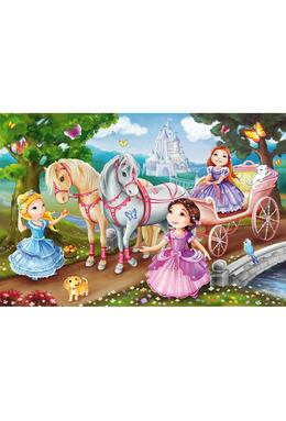 Copertă produs Puzzle Schmidt: Prințese din basme, set de 3 puzzle-uri x 24 piese + cadou: poster