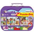 Copertă produs Puzzle-Box Schmidt: Schleich - Horse Club, set de 2 puzzle-uri x 100 piese și 2 puzzle-uri x 60 piese + bonus: cufăr metalic - gallery small 