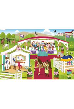 Copertă produs Puzzle-Box Schmidt: Schleich - Horse Club, set de 2 puzzle-uri x 100 piese și 2 puzzle-uri x 60 piese + bonus: cufăr metalic