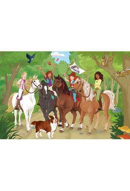 Copertă produs Puzzle-Box Schmidt: Schleich - Horse Club, set de 2 puzzle-uri x 100 piese și 2 puzzle-uri x 60 piese + bonus: cufăr metalic
