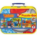 Copertă produs Puzzle-Box Schmidt: Benjamin Bl&uuml;mchen - Elefantul Benjamin, set de 2 puzzle-uri x 48 piese și 2 puzzle-uri x 26 piese + bonus: cufăr metalic - gallery small 