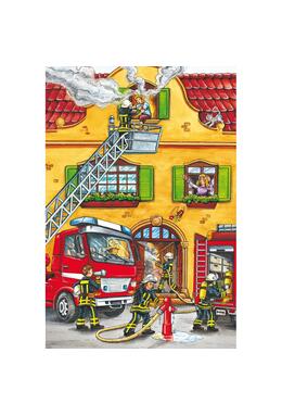 Copertă produs Puzzle Schmidt: Pompierii și poliția, set de 3 puzzle-uri x 24 piese + cadou: poster