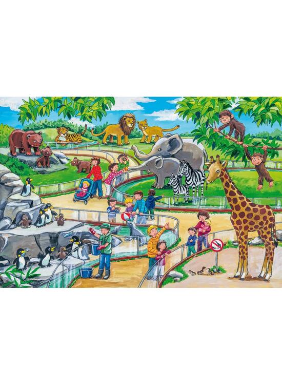 Copertă produs Puzzle Schmidt: O zi la grădina zoologică, set de 3 puzzle-uri x 24 piese + cadou: poster - gallery big 2