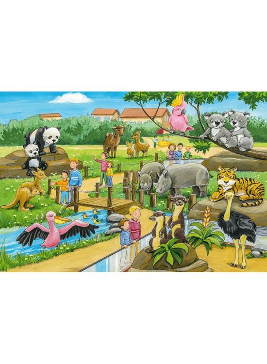 Copertă produs Puzzle Schmidt: O zi la grădina zoologică, set de 3 puzzle-uri x 24 piese + cadou: poster - gallery big 3