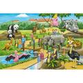Copertă produs Puzzle Schmidt: O zi la grădina zoologică, set de 3 puzzle-uri x 24 piese + cadou: poster - gallery small 