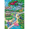 Copertă produs Puzzle Schmidt: O zi la grădina zoologică, set de 3 puzzle-uri x 24 piese + cadou: poster - gallery small 