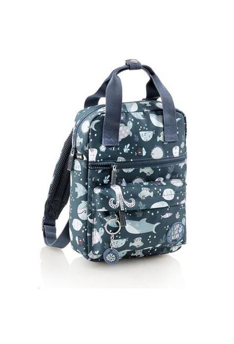 Copertă produs Mini rucsac tip geantă 30 cm, Miquelrius Save the Ocean, din materiale reciclate - MR16143