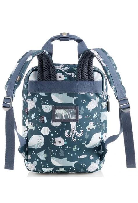 Mini rucsac tip geantă 30 cm, Miquelrius Save the Ocean, din materiale reciclate - MR16143