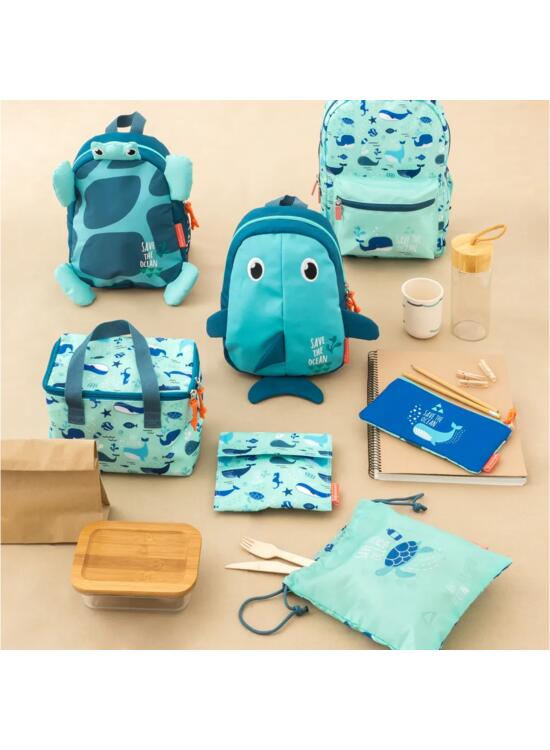 Copertă produs Mini rucsac 28 cm, Miquelrius Turtle Save the Ocean, din materiale reciclate - MR19676 - gallery big 2