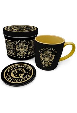 Copertă produs Set de cană 370 ml și coaster cu cutie Harry Potter - Gringotts