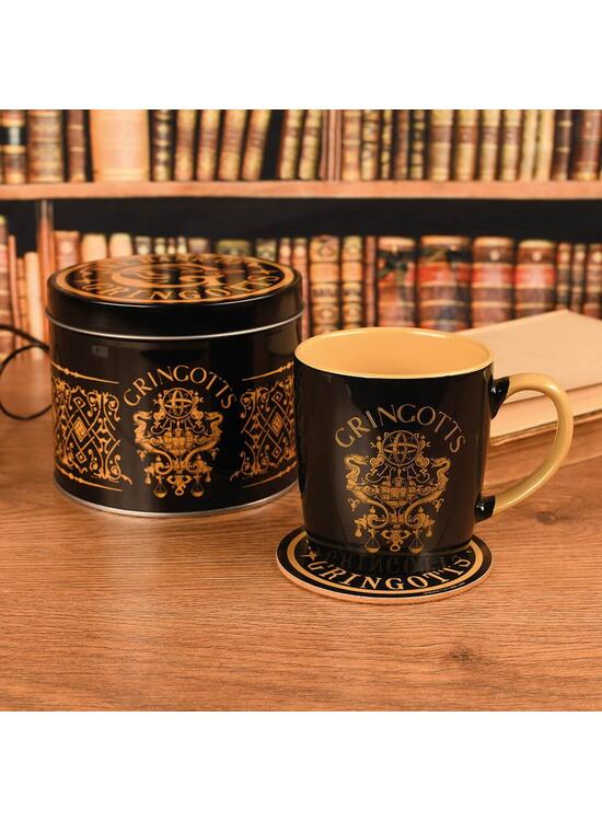 Copertă produs Set de cană 370 ml și coaster cu cutie Harry Potter - Gringotts - gallery big 2