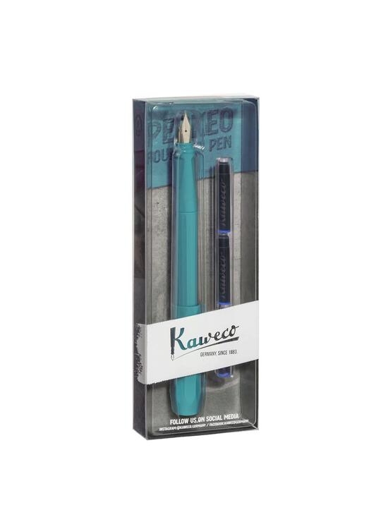 Copertă produs Pachet Stilou Kaweco Perkeo Breezy Teal M, 3 rezerve - gallery big 1