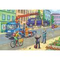 Copertă produs Puzzle Schmidt: Mașină gunoi, remorcher și măturator, set de 3 puzzle-uri x 24 piese + cadou: poster - gallery small 