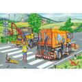 Copertă produs Puzzle Schmidt: Mașină gunoi, remorcher și măturator, set de 3 puzzle-uri x 24 piese + cadou: poster - gallery small 