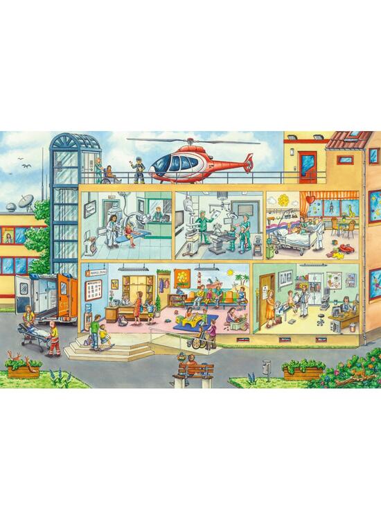Copertă produs Puzzle Schmidt: În spitalul pentru copii, 40 piese + cadou: stetoscop - gallery big 2