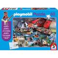 Copertă produs Puzzle Schmidt: Playmobil - Pirații, 60 piese + cadou: figurină Playmobil - gallery small 
