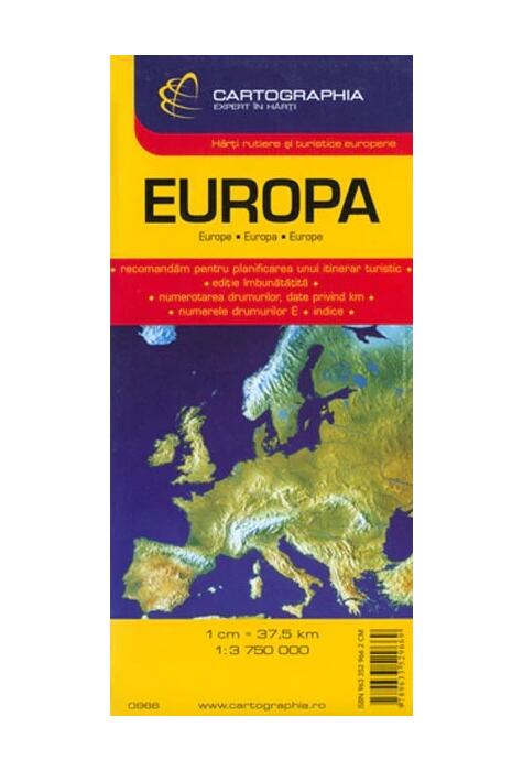 Copertă produs Hartă rutieră Europa