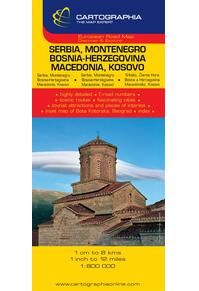 Copertă produs Hartă rutieră Serbia-Muntenegru