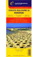 Hartă coasta Bulgariei și Rom&acirc;niei