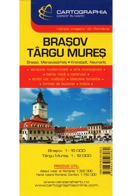 Copertă produs Hartă rutieră Brașov-T&acirc;rgu Mureș