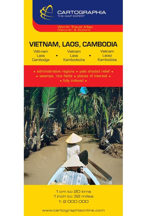Copertă produs Hartă rutieră Vietnam, Laos, Cambodia