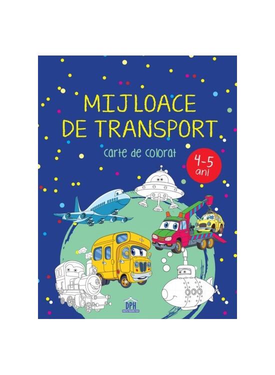 Copertă produs Mijloace de transport. Carte de colorat. 4-5 ani - gallery big 1