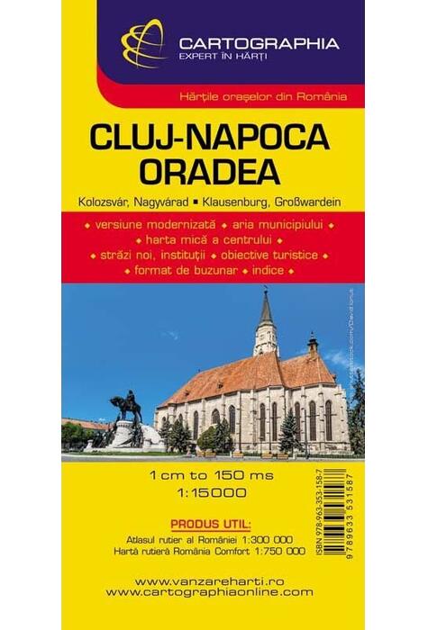 Copertă produs Hartă rutieră Cluj-Napoca - Oradea