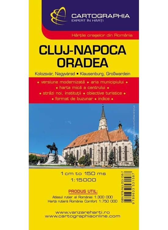Copertă produs Hartă rutieră Cluj-Napoca - Oradea - gallery big 1