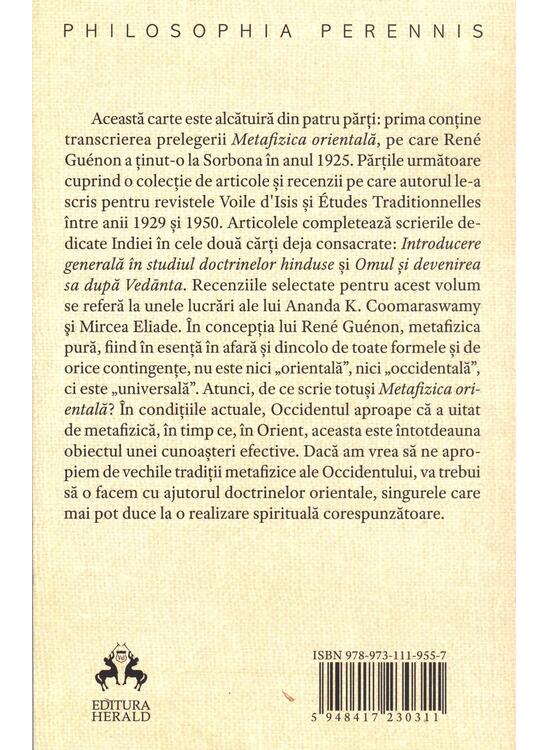 Copertă produs Metafizică şi cosmologie orientală - gallery big 2