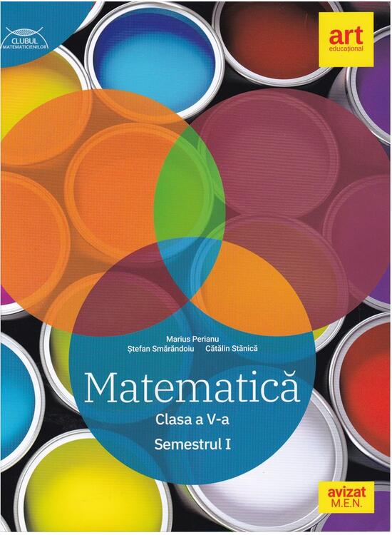 Copertă produs Matematică. Clasa a V-a. Semestrul 1 - Traseul albastru. Clubul Matematicienilor - gallery big 1