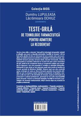 Copertă produs Teste-grilă de tehnologie farmaceutică pentru admitere la rezidențiat