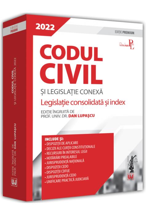 Copertă produs Codul civil și legislație conexă