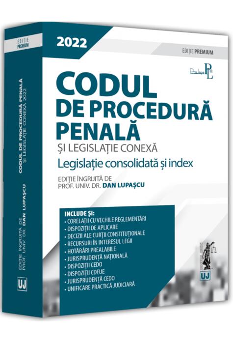 Copertă produs Codul de procedură penală și legislație conexă 2022