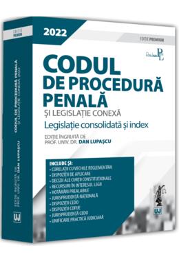 Copertă produs Codul de procedură penală și legislație conexă 2022