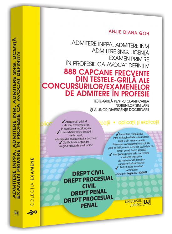 Copertă produs Admitere INPPA. Admitere INM. Admitere SNG. Licență. 888 capcane frecvente din testele-grilă ale concursurilor/examenelor de admitere &icirc;n profesie - gallery big 1