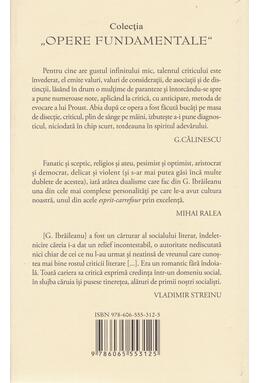 Copertă produs G. Ibrăileanu. Opere (Vol. VI)