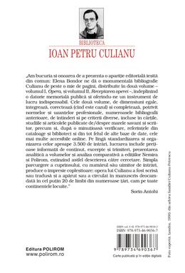 Copertă produs Ioan Petru Culianu. Bibliografie (Vol. 2)