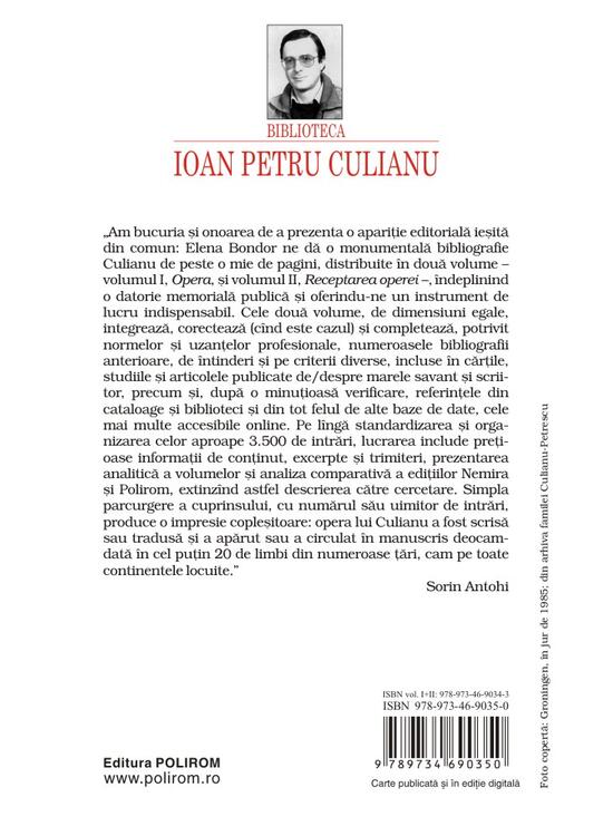 Copertă produs Ioan Petru Culianu. Bibliografie (Vol. 1) - gallery big 2