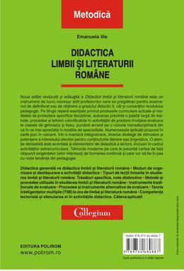 Copertă produs Didactica limbii și literaturii rom&acirc;ne