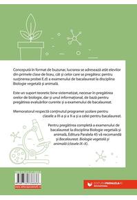 Copertă produs Memorator de biologie vegetală şi animală pentru clasele IX-X