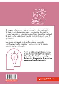 Copertă produs Memorator de sociologie pentru liceu