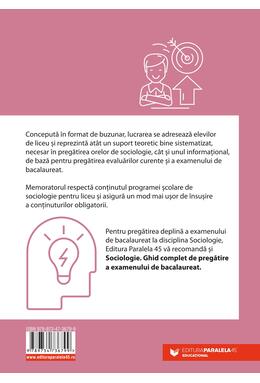 Copertă produs Memorator de sociologie pentru liceu