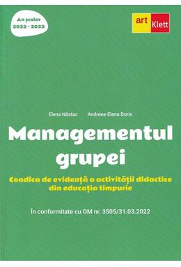 Copertă produs Managementul grupei. Condica de evidență a activității didactice din educația timpurie