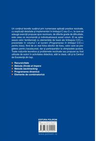 Copertă produs Programarea în limbajul C/C++ pentru liceu (Vol. 2)