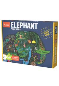Copertă produs Puzzle Arthink în Formă de Elefant, 128 Piese